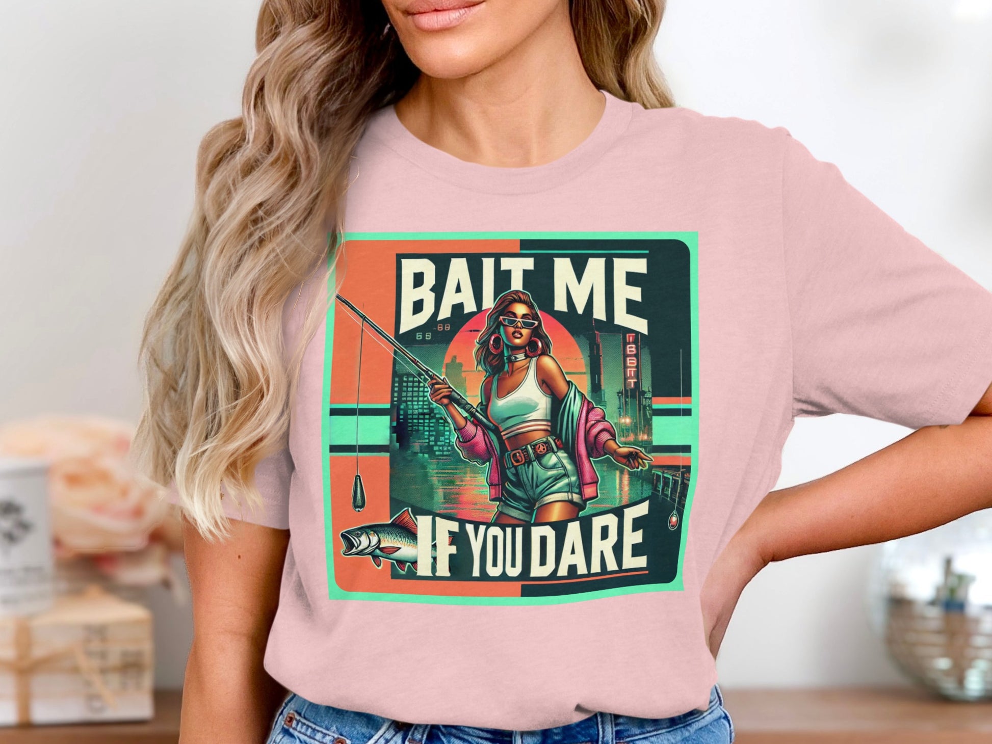 Bait Me If You Dare Fishing Graphic T-Shirt product type