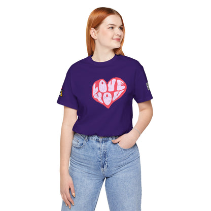 Love You Graphic T-Shirt | Heart Graphic Tee | Cute Retro Streetwear Shirt