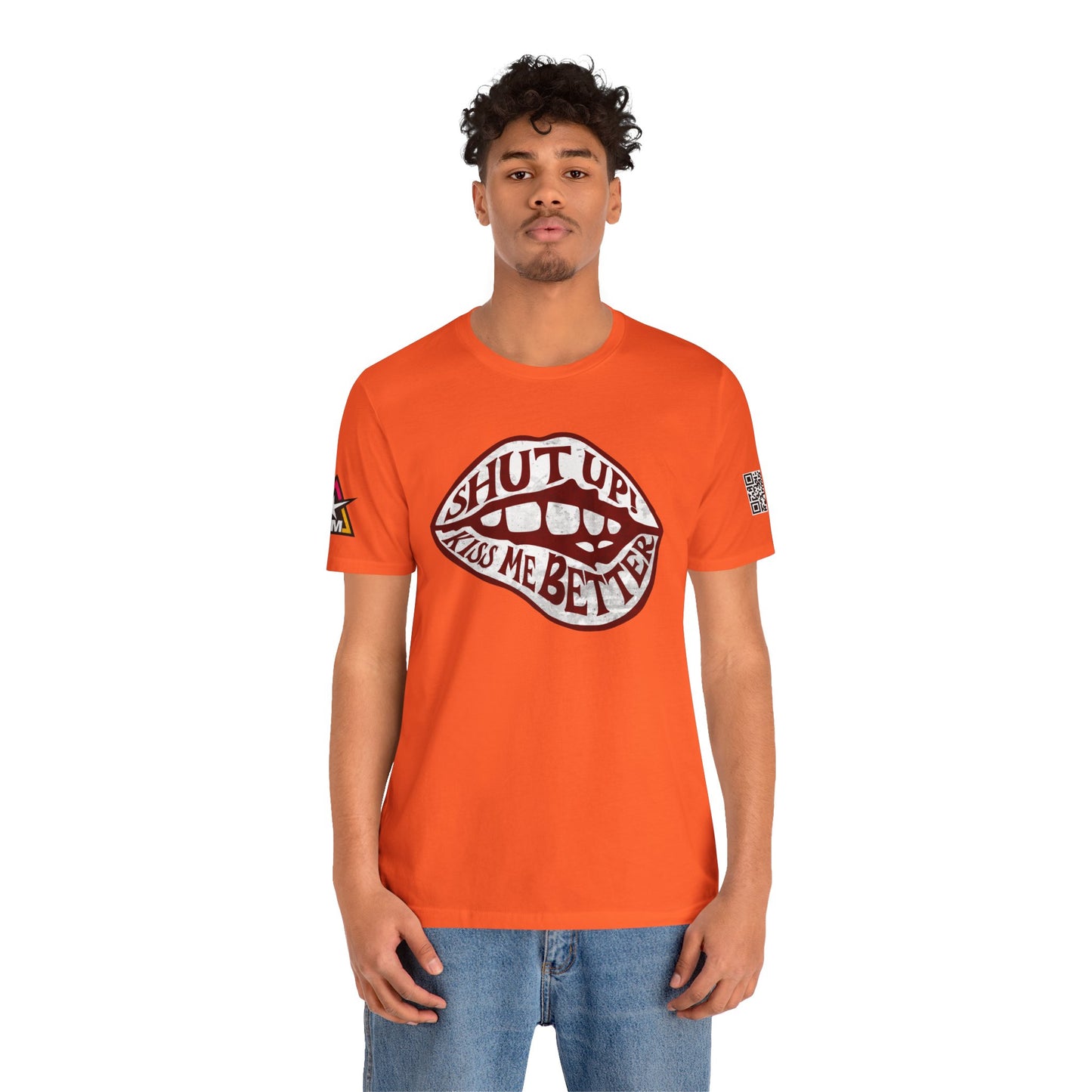 SHUT UP KISS ME BETTER Graphic T-Shirt | Flirty Lips Tee | Bold Romantic Streetwear Shirt | Unisex Graphic Tee