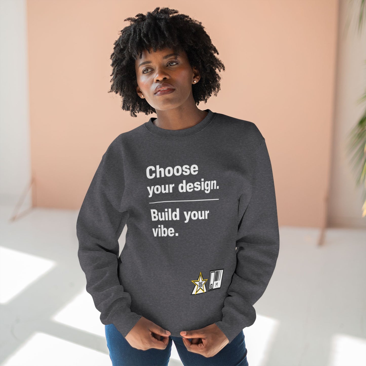 Custom Alpha Crewneck Choose Your Design Build Your Vibe Crewneck Sweatshirt