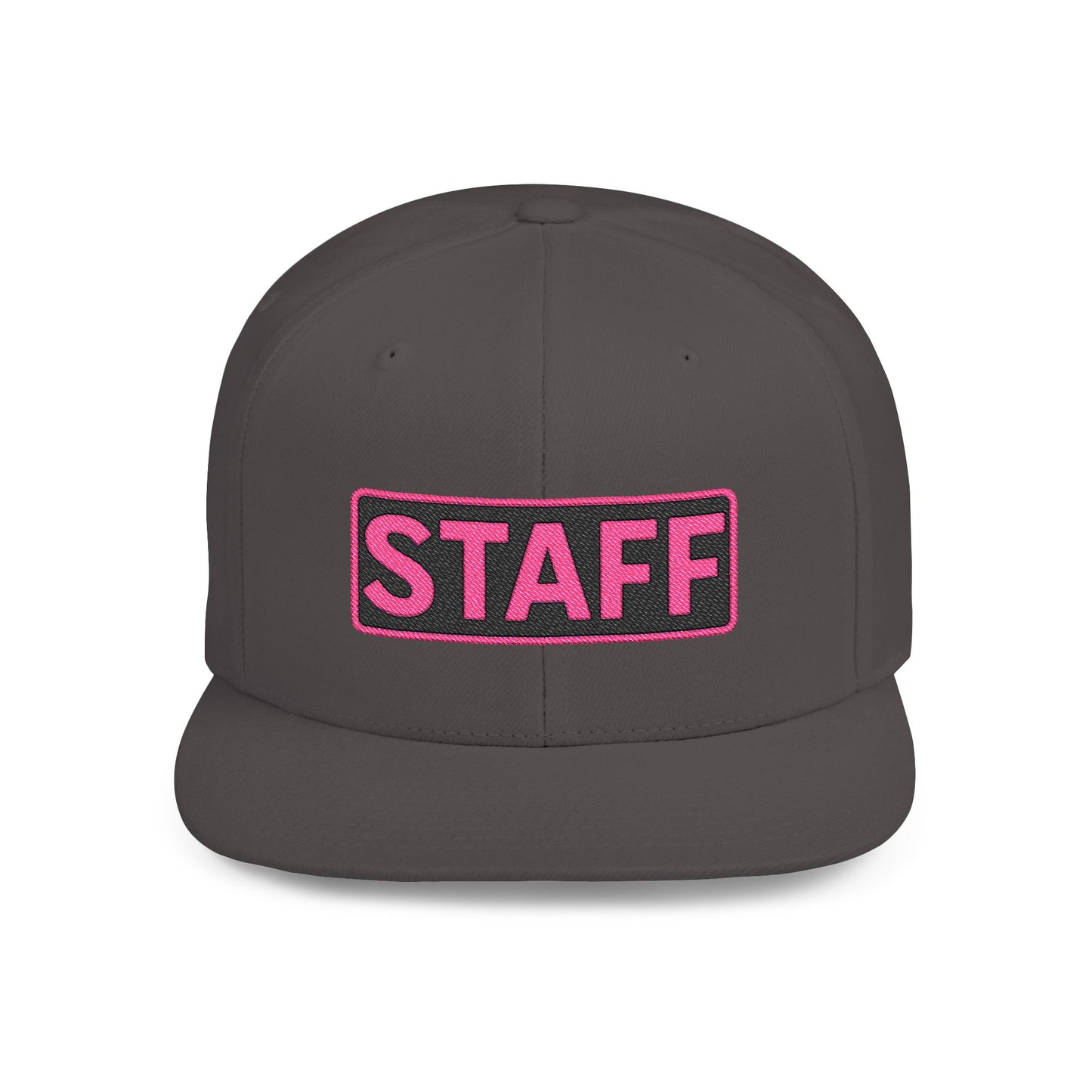 STAFF Embroidered Snapback Hat | Funny Event Crew Cap | Minimalist Streetwear Hat | Festival & Team Uniform Cap