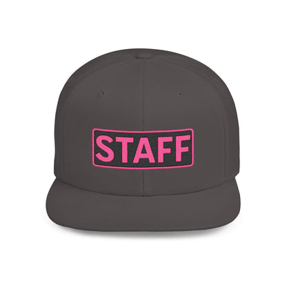 STAFF Embroidered Snapback Hat | Funny Event Crew Cap | Minimalist Streetwear Hat | Festival & Team Uniform Cap