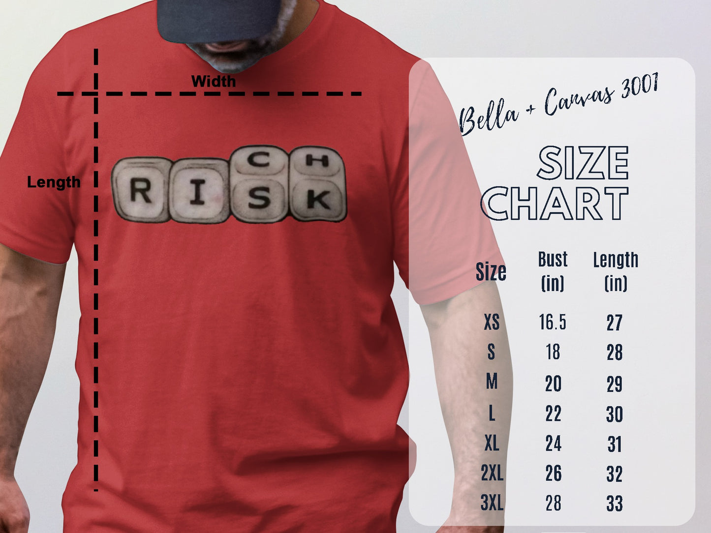 Stylish Red T-shirt with Unique Dice Design