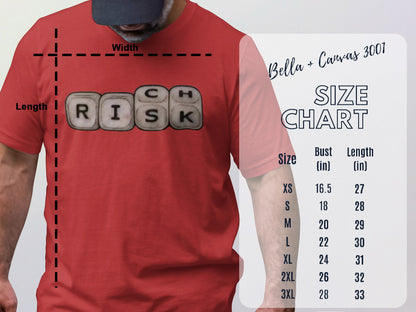 Stylish Red T-shirt with Unique Dice Design