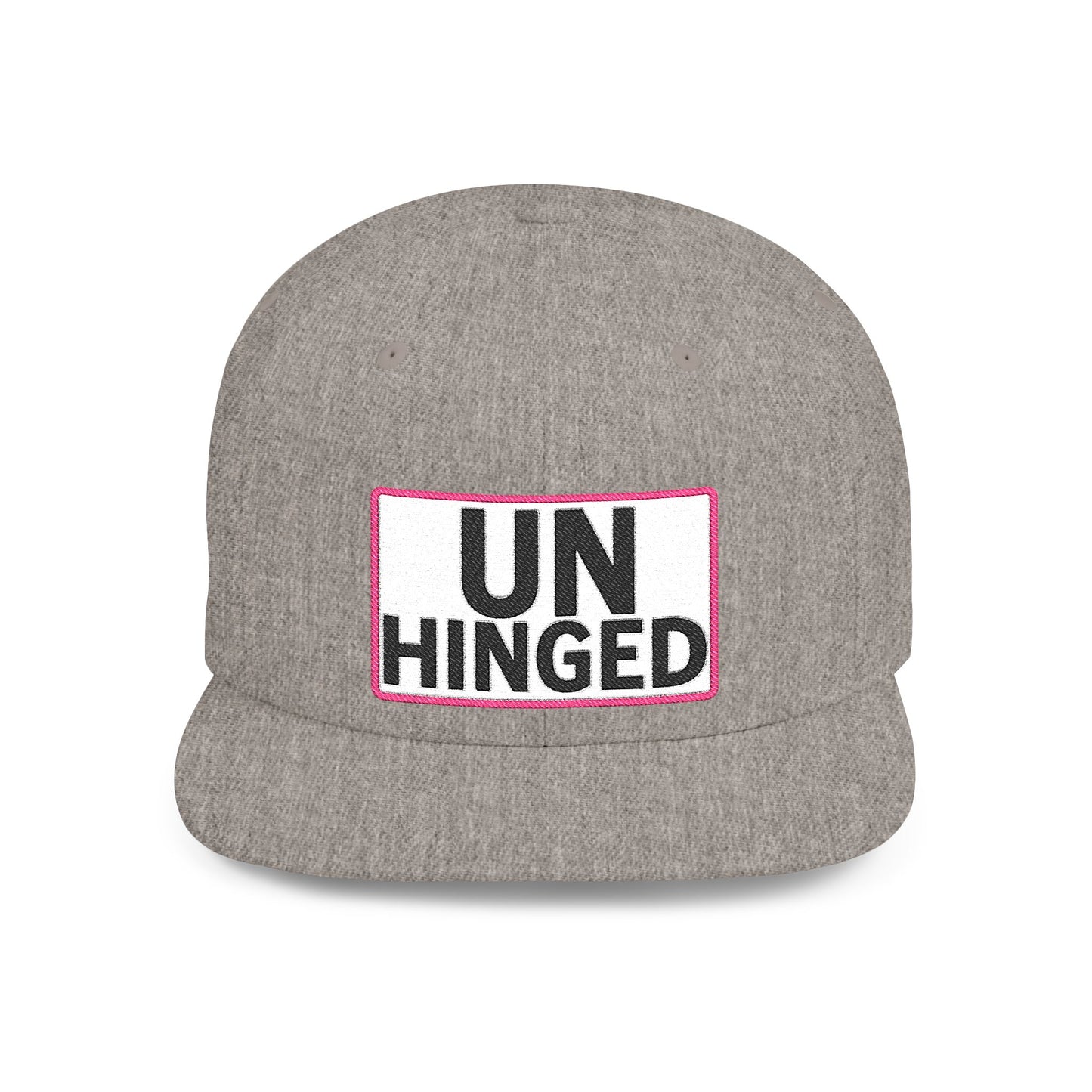 UNHINGED Embroidered Snapback Hat | Funny Statement Cap | Bold Streetwear Flat Bill | Dark Humor Gift