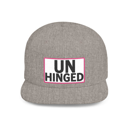 UNHINGED Embroidered Snapback Hat | Funny Statement Cap | Bold Streetwear Flat Bill | Dark Humor Gift