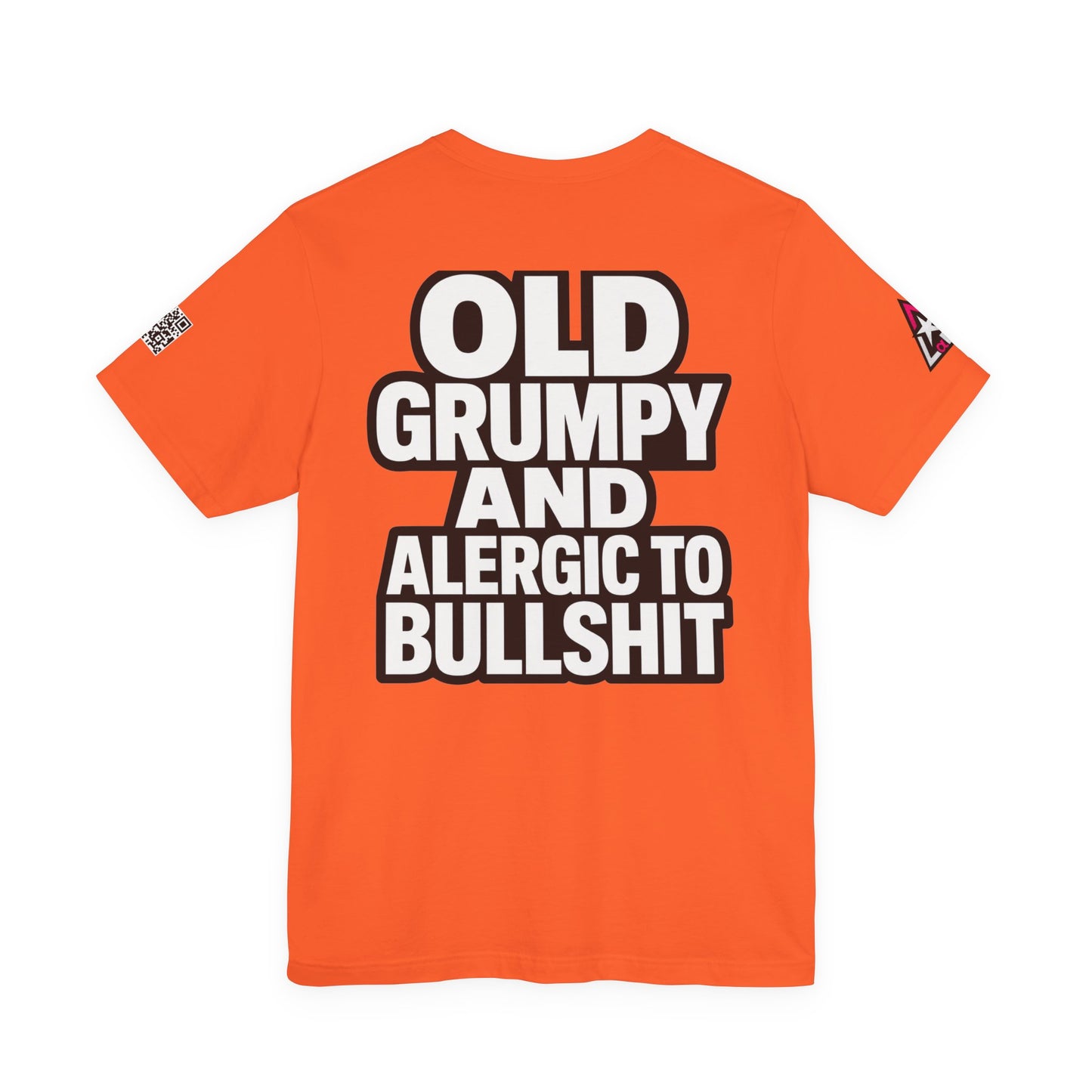 Old Grumpy & Allergic to Bullshit Graphic T-Shirt | Funny Sarcastic Tee