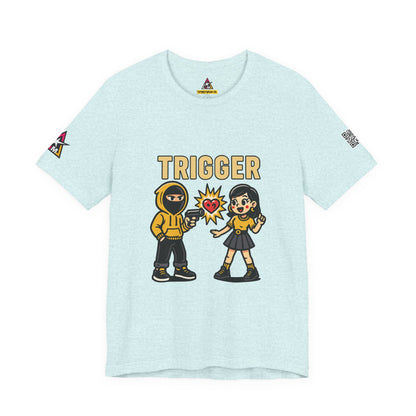 Trigger Graphic T-Shirt | Funny Dating Tee | Toxic Love Streetwear  TRIGGER