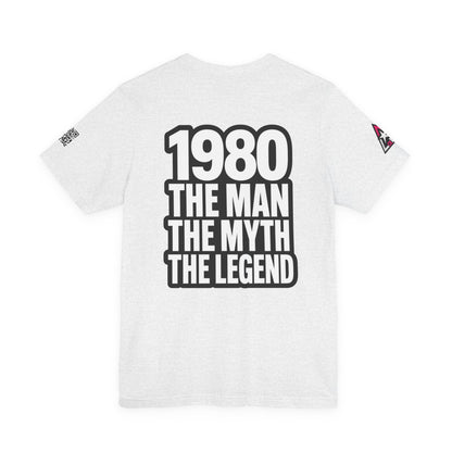 1980 The Man The Myth The Legend Graphic T-Shirt | 1980 Birthday Tee | Vintage Legend Shirt