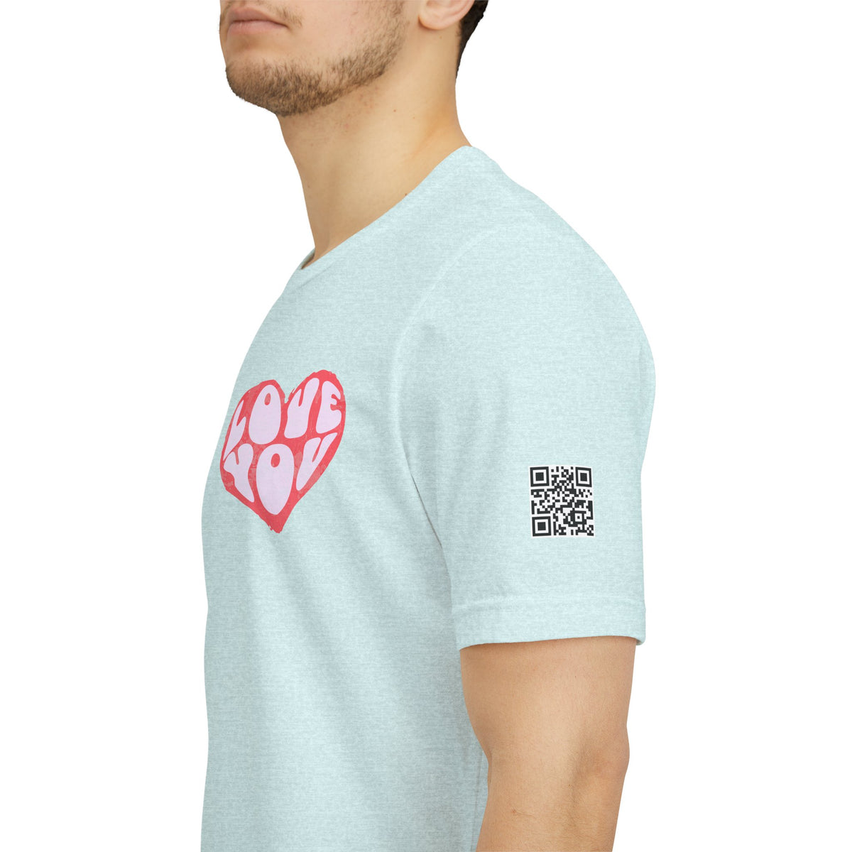 Love You Graphic T-Shirt | Heart Graphic Tee | Cute Retro Streetwear Shirt