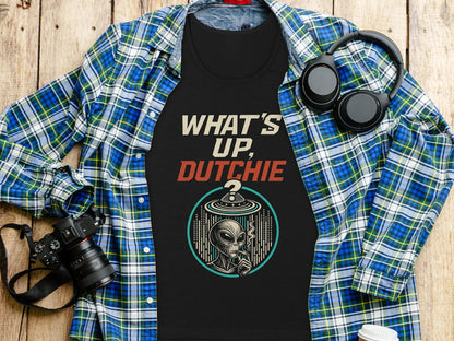 What's Up Dutchie Alien Themed Graphic Shirt product type