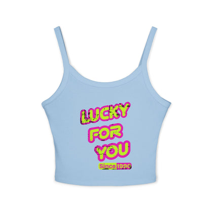 LUCKY FOR YOU SINCE 1990 | Vintage Spaghetti tank | Retro Streetwear
