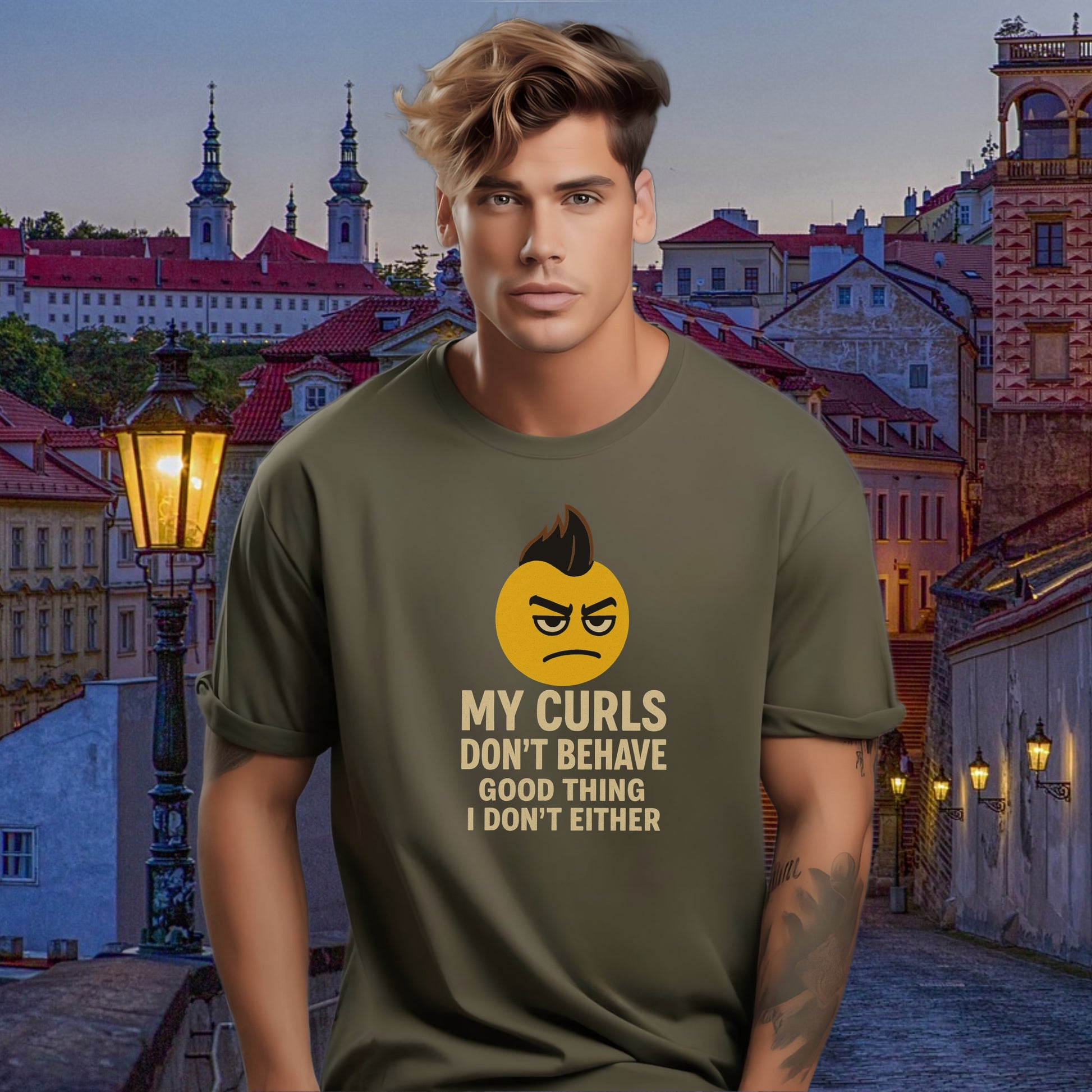 My Curls Don't Behave Funny Graphic T-Shirt product