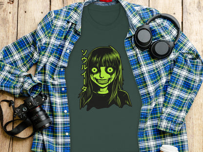 Creepy Anime Character Design Halloween T-Shirt