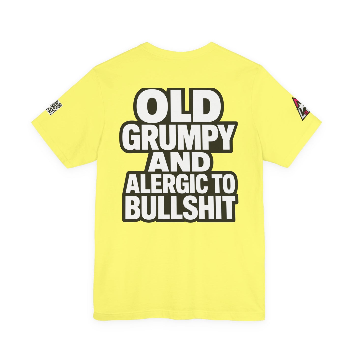 Old Grumpy & Allergic to Bullshit Graphic T-Shirt | Funny Sarcastic Tee
