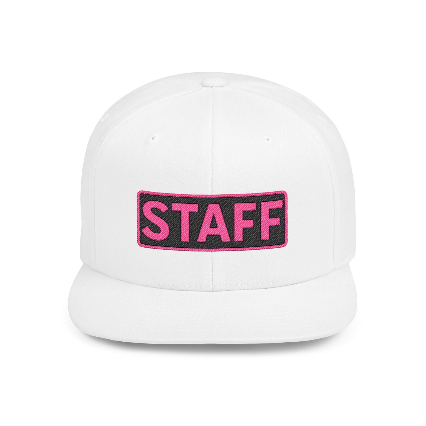 STAFF Embroidered Snapback Hat | Funny Event Crew Cap | Minimalist Streetwear Hat | Festival & Team Uniform Cap
