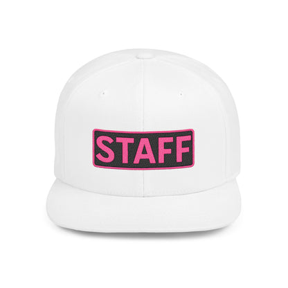 STAFF Embroidered Snapback Hat | Funny Event Crew Cap | Minimalist Streetwear Hat | Festival & Team Uniform Cap