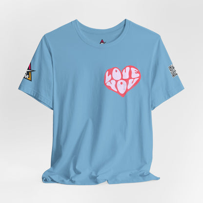 Love You Graphic T-Shirt | Heart Graphic Tee | Cute Retro Streetwear Shirt