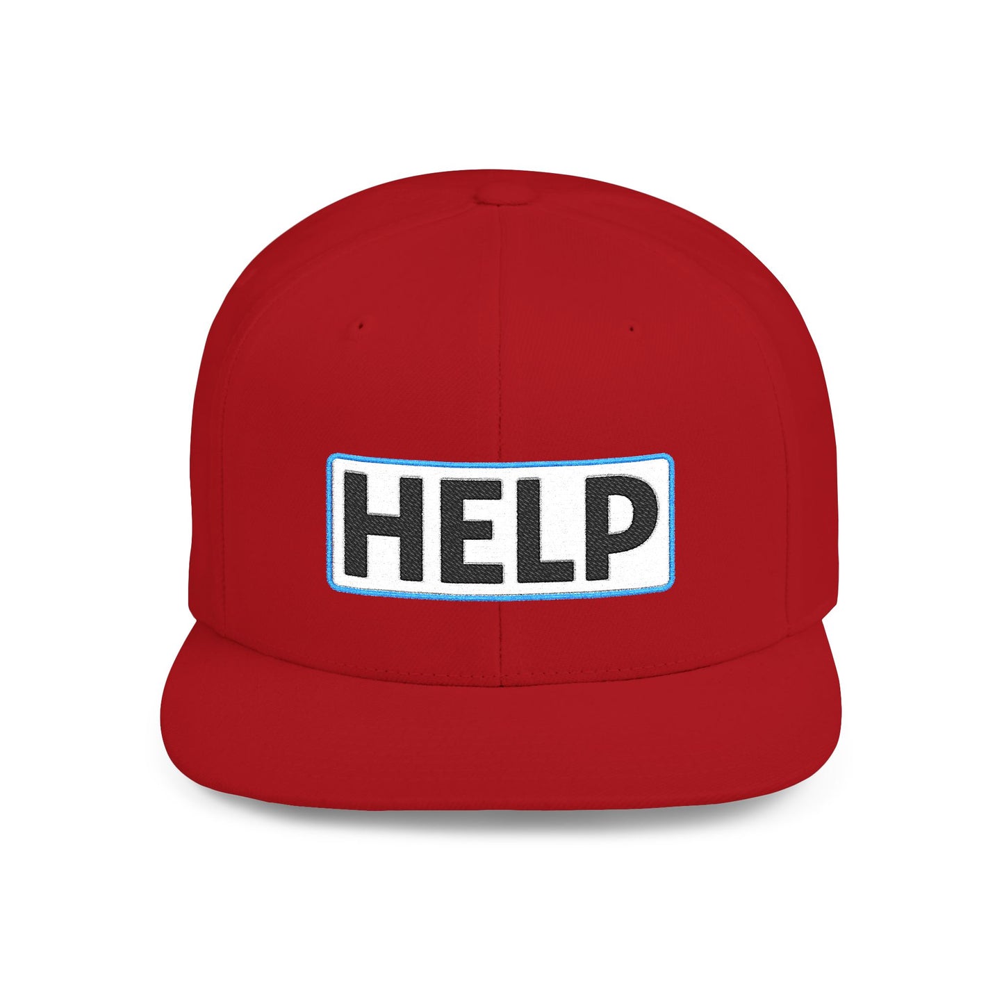 HELP Embroidered Snapback Hat | Funny Trucker Cap | Sarcastic Streetwear Hat | Festival & Everyday Cap Gift