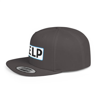HELP Embroidered Snapback Hat | Funny Trucker Cap | Sarcastic Streetwear Hat | Festival & Everyday Cap Gift