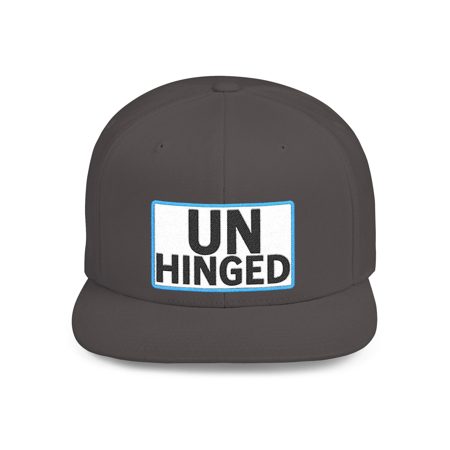 UNHINGED Embroidered Snapback Hat | Funny Statement Cap | Bold Streetwear Flat Bill | Dark Humor Gift
