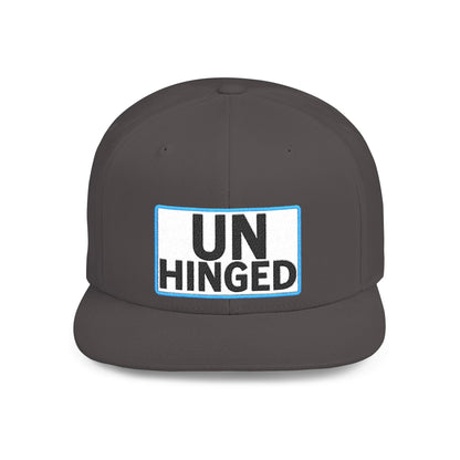 UNHINGED Embroidered Snapback Hat | Funny Statement Cap | Bold Streetwear Flat Bill | Dark Humor Gift