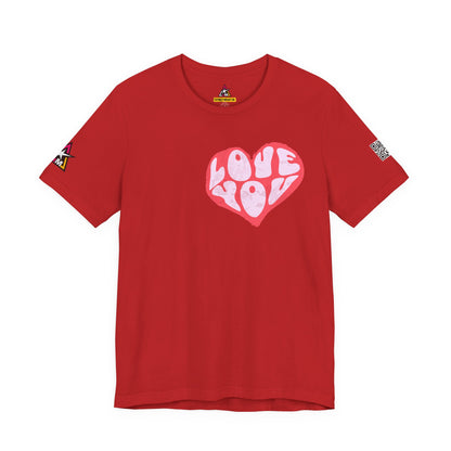 Love You Graphic T-Shirt | Heart Graphic Tee | Cute Retro Streetwear Shirt