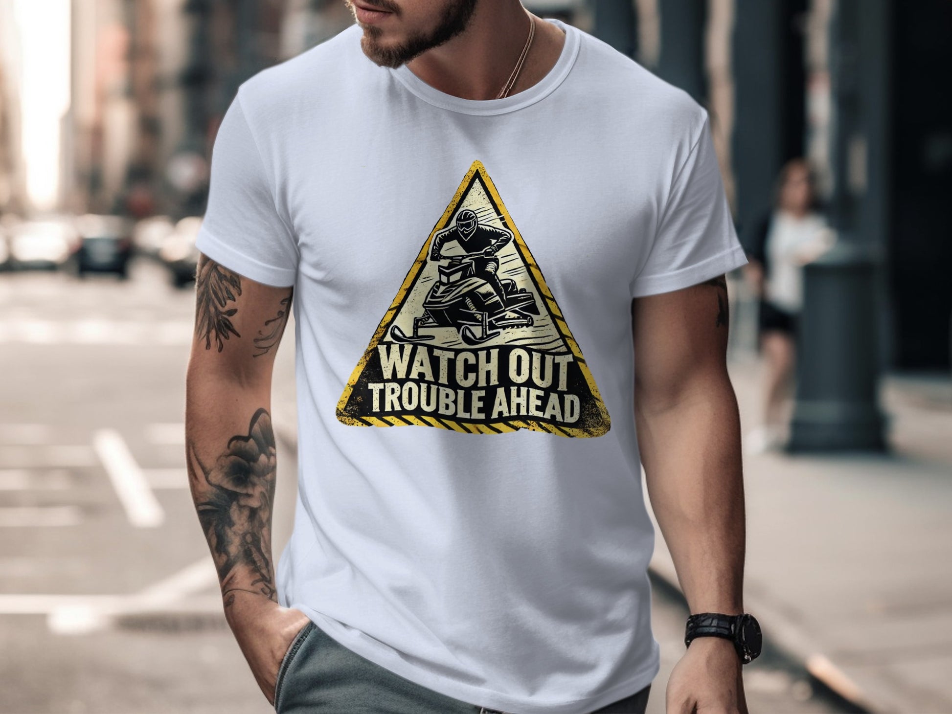 Watch Out Trouble Ahead Graphic Tee product
