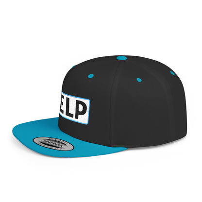 HELP Embroidered Snapback Hat | Funny Trucker Cap | Sarcastic Streetwear Hat | Festival & Everyday Cap Gift