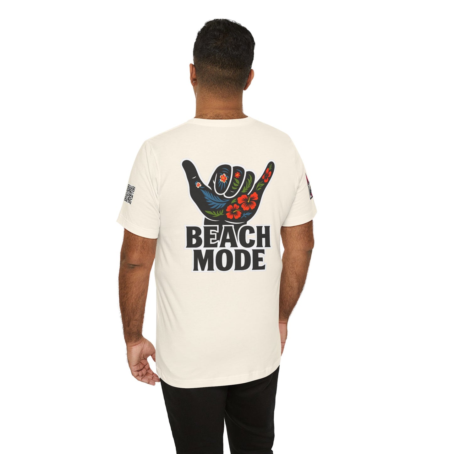 Beach Mode Graphic T-Shirt | Shaka Hand Tropical Tee | Summer Streetwear