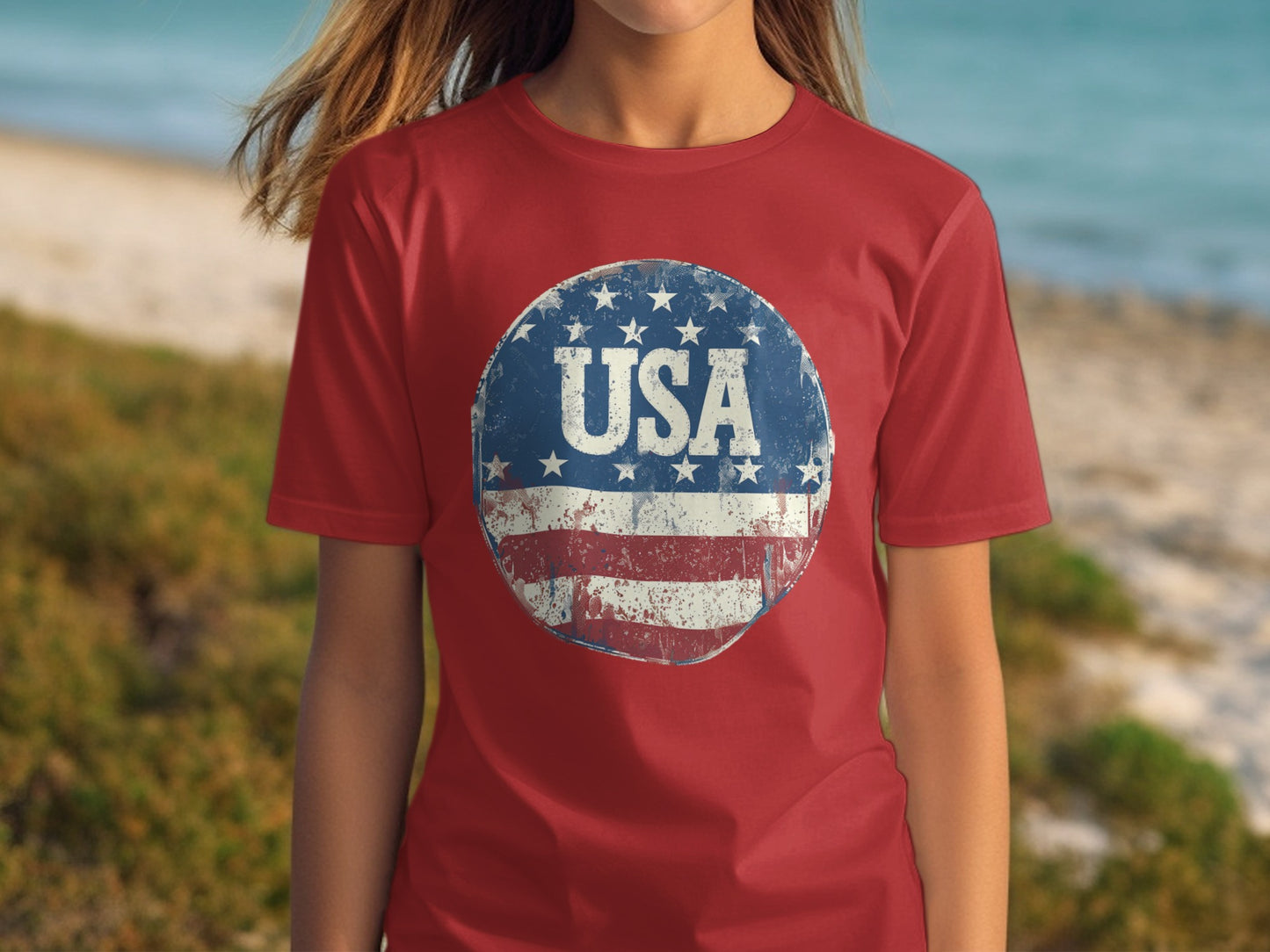 Vintage USA Graphic Tee Retro American Flag product type