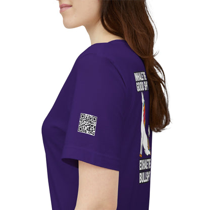 Inhale the Good Shit, Exhale the Bullshit – Funny Unicorn Graphic Tee
