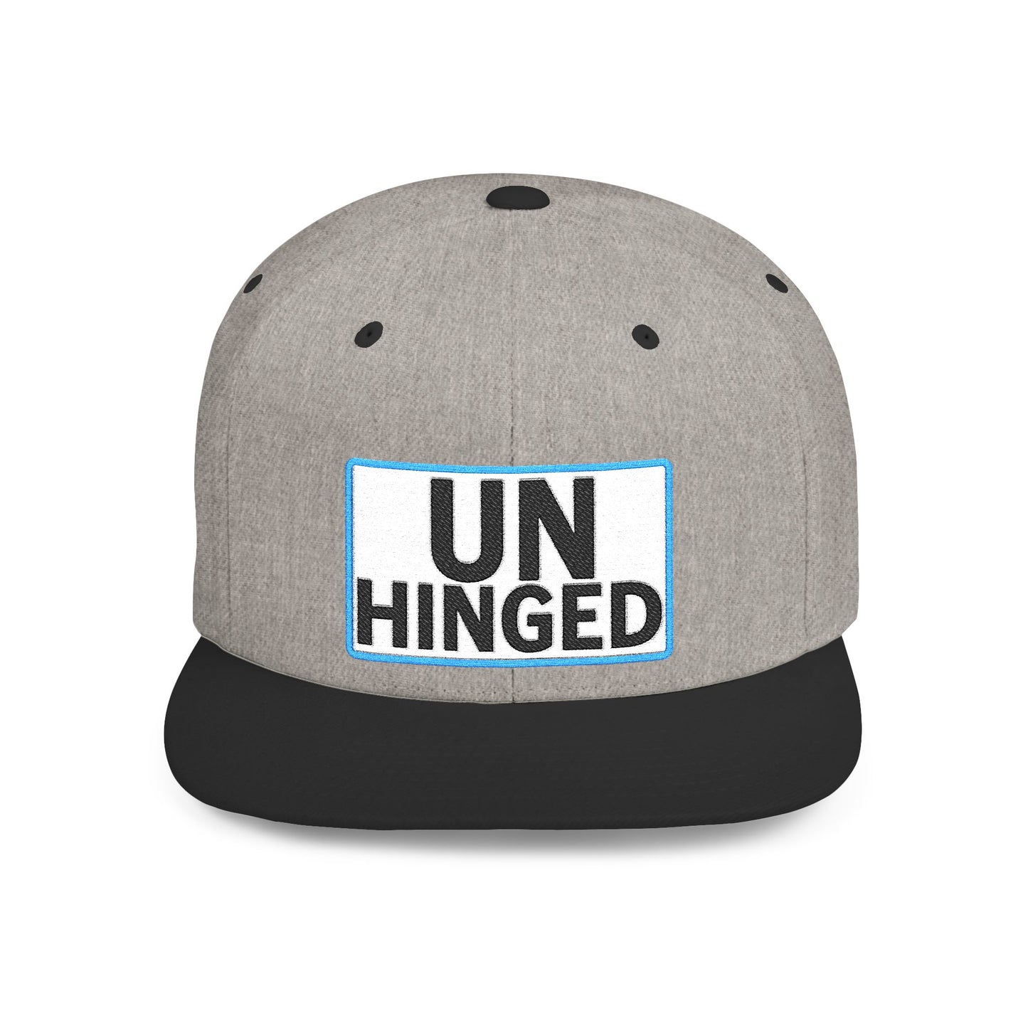 UNHINGED Embroidered Snapback Hat | Funny Statement Cap | Bold Streetwear Flat Bill | Dark Humor Gift