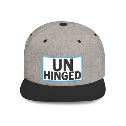 UNHINGED Embroidered Snapback Hat | Funny Statement Cap | Bold Streetwear Flat Bill | Dark Humor Gift