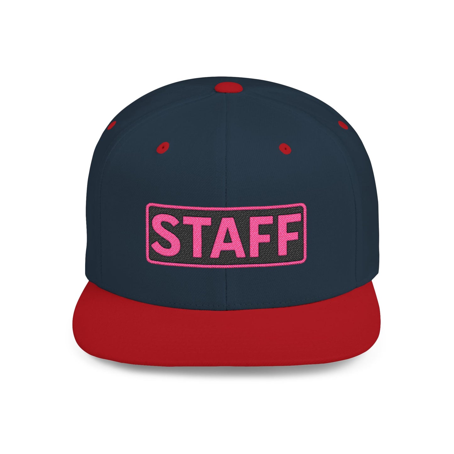 STAFF Embroidered Snapback Hat | Funny Event Crew Cap | Minimalist Streetwear Hat | Festival & Team Uniform Cap