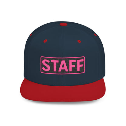 STAFF Embroidered Snapback Hat | Funny Event Crew Cap | Minimalist Streetwear Hat | Festival & Team Uniform Cap