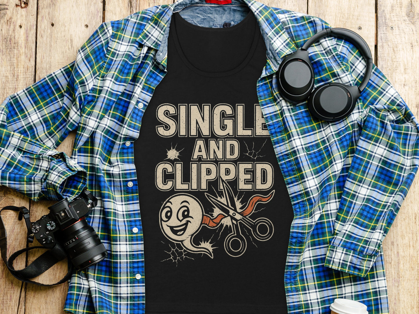 Single And Clipped Graphic Tee Unisex Tshirt Product