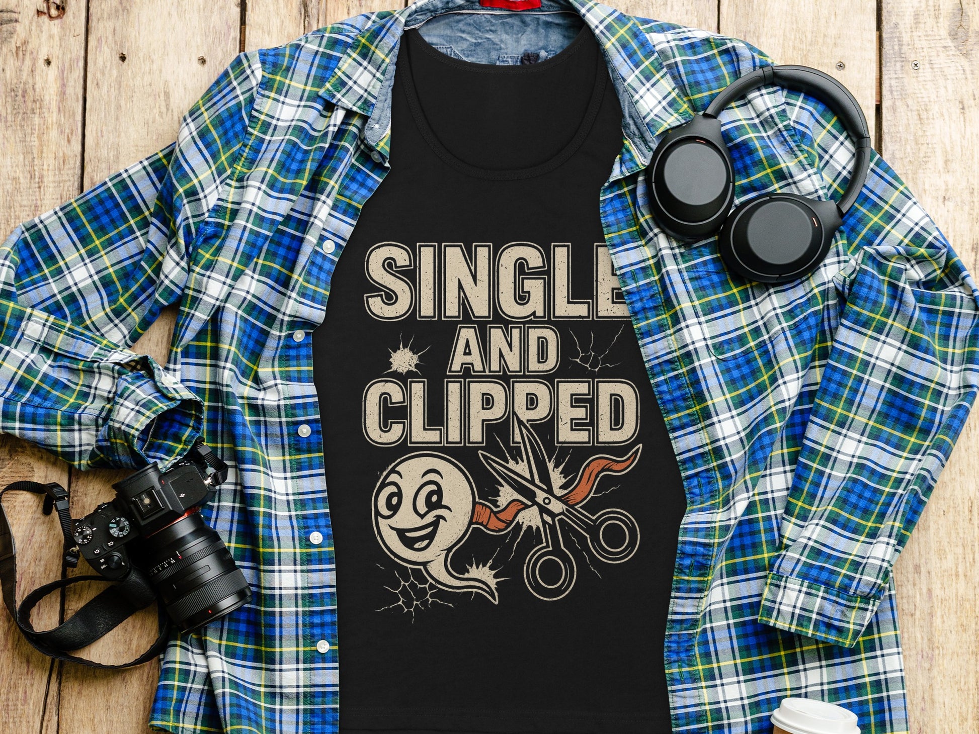 Single And Clipped Graphic Tee Unisex Tshirt Product