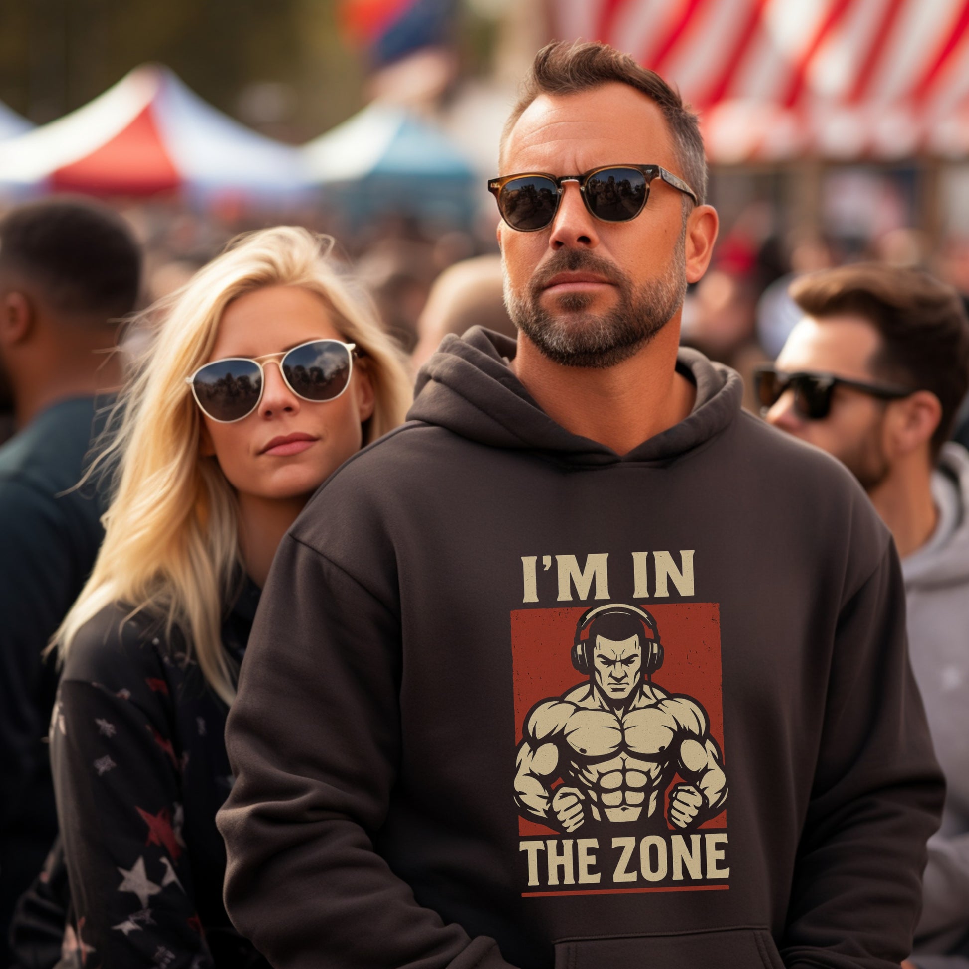 I'm in the Zone Hoodie with Bold Graphic product