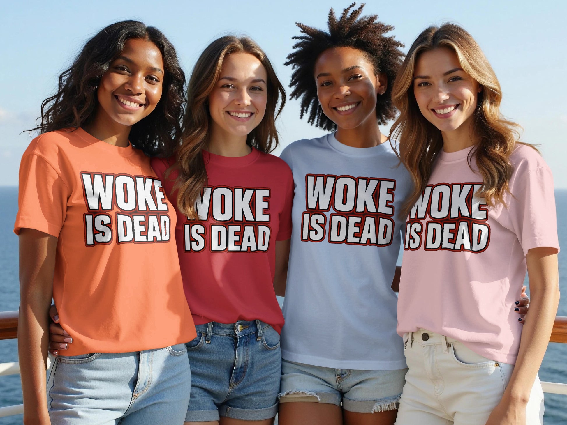 Woke Is Dead Statement Apparel Stylish Print Fashion