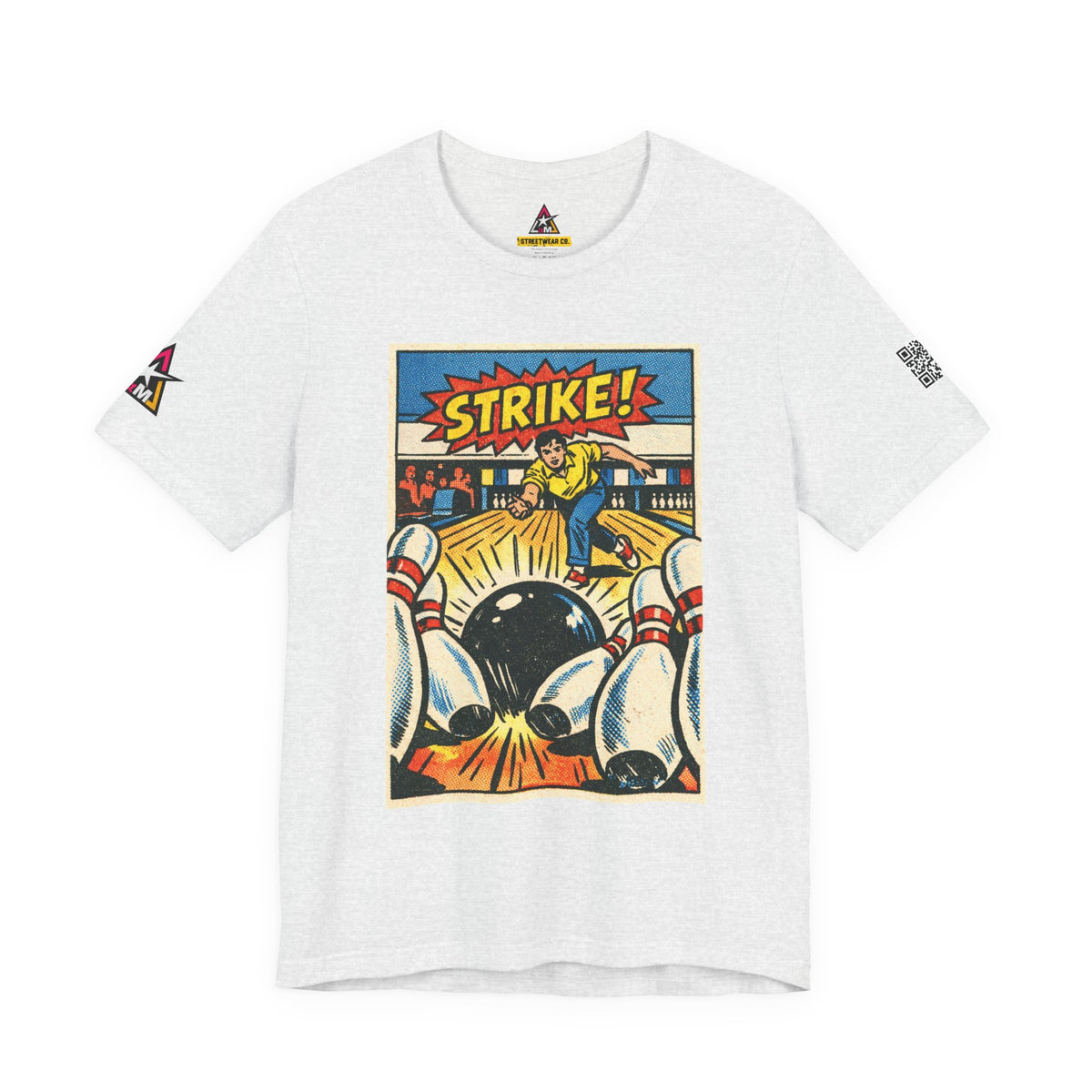 Strike Graphic T-Shirt | Bowling Streetwear Tee | Retro Bowling Shirt  STRIKE.