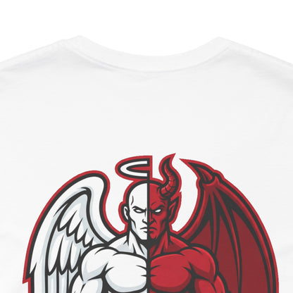 BUILT DIFFERENT Angel & Devil Graphic T-Shirt | Duality Streetwear Tee | Bold Unisex Statement Shirt