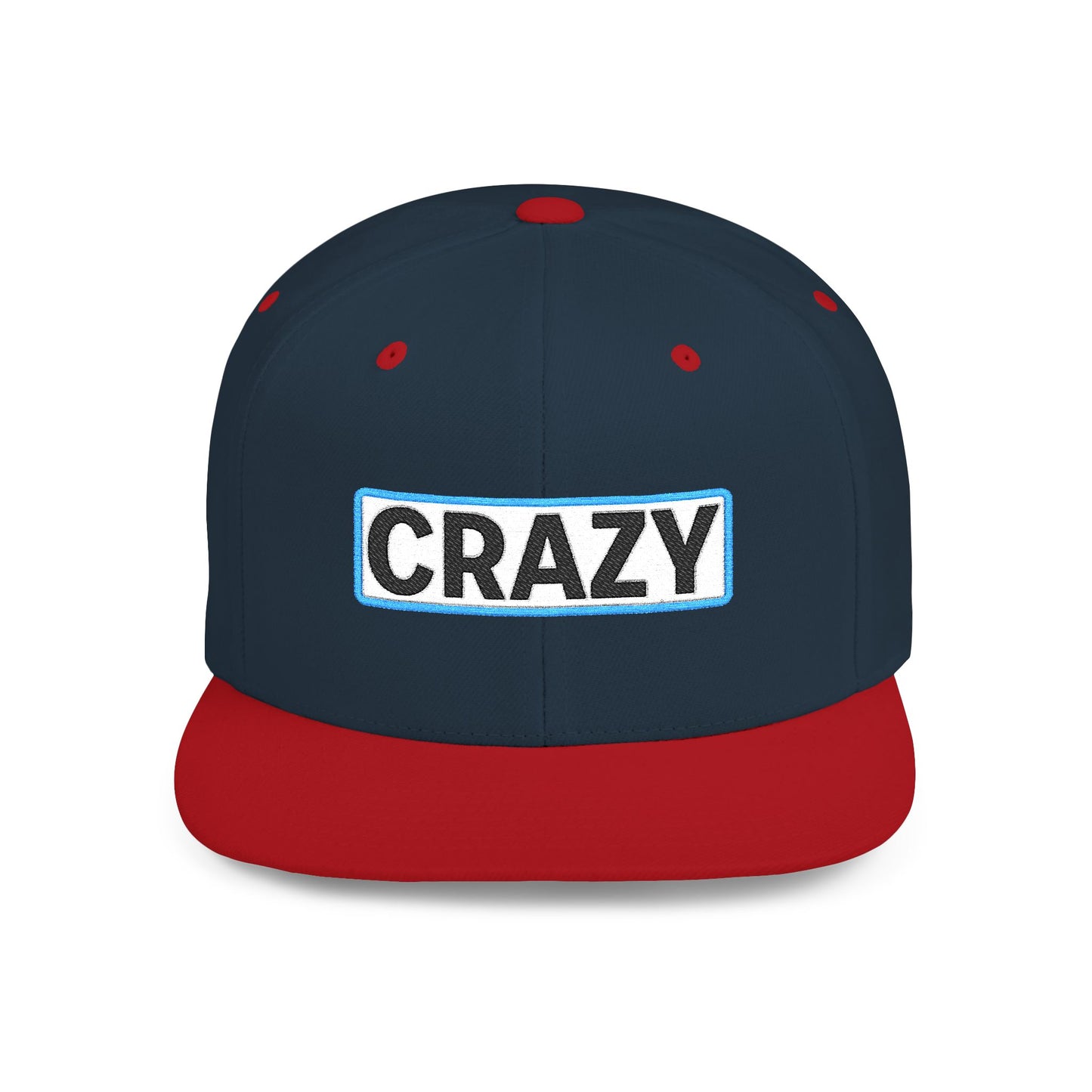 CRAZY Embroidered Snapback Hat | Funny Statement Cap | Bold Streetwear Flat Bill | Conversation Starter Gift