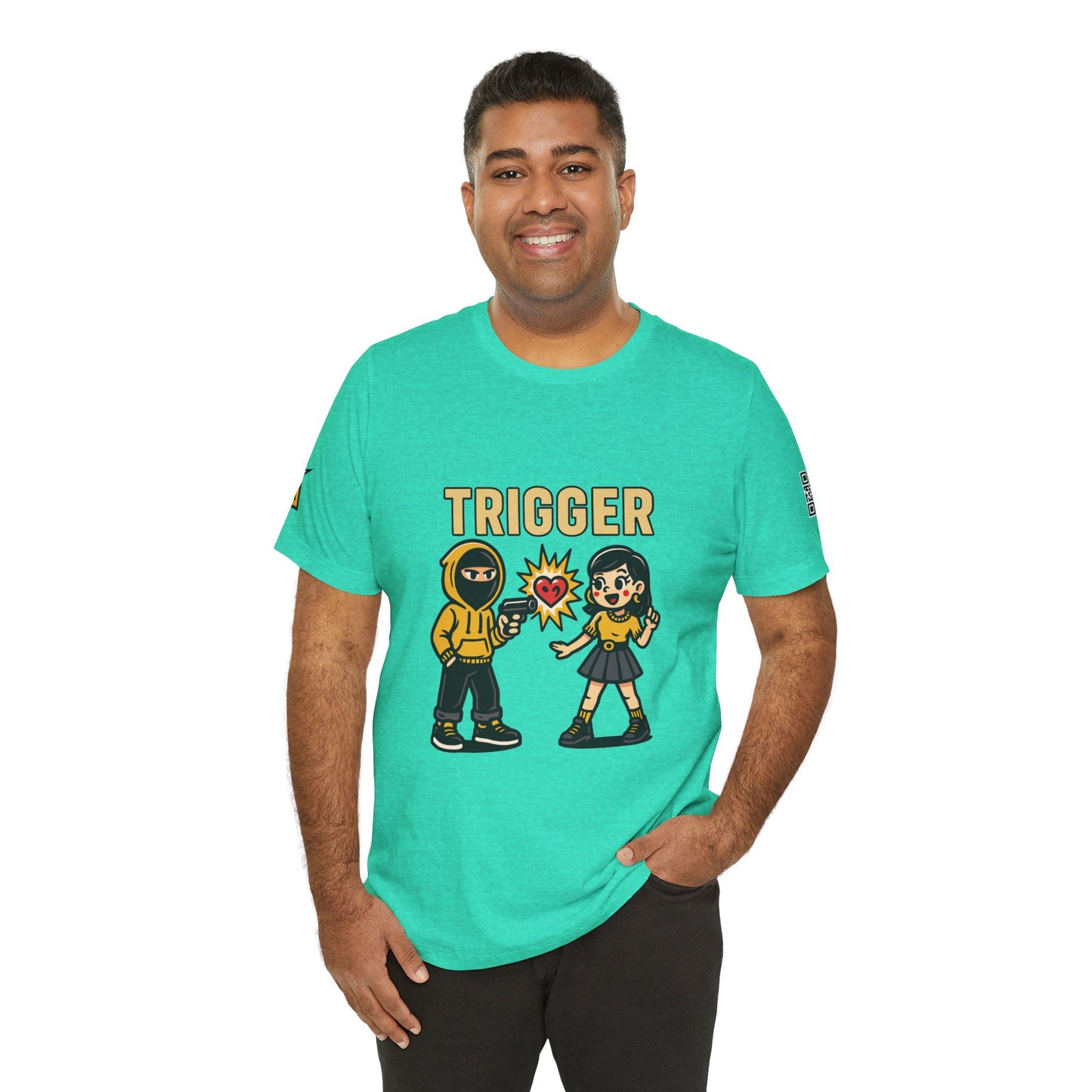 Trigger Graphic T-Shirt | Funny Dating Tee | Toxic Love Streetwear  TRIGGER