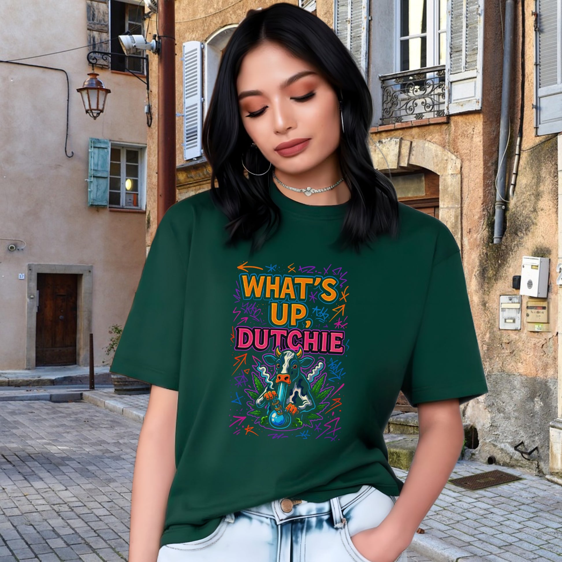What's Up Dutchie Graphic T-Shirt Fun Product Type