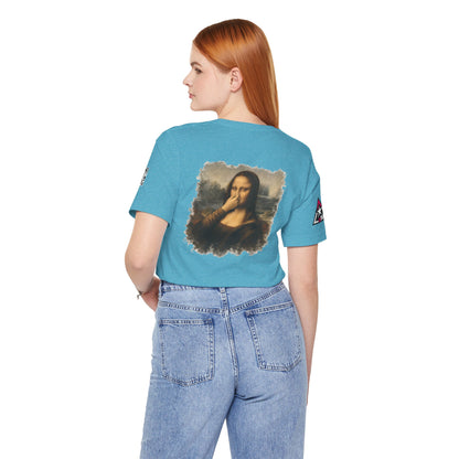 Something Smells Like Bullshit Graphic T-Shirt | Mona Lisa Parody Tee