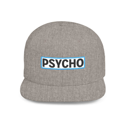 PSYCHO Embroidered Snapback Hat | Funny Statement Cap | Bold Streetwear Flat Bill | Conversation Starter Gift