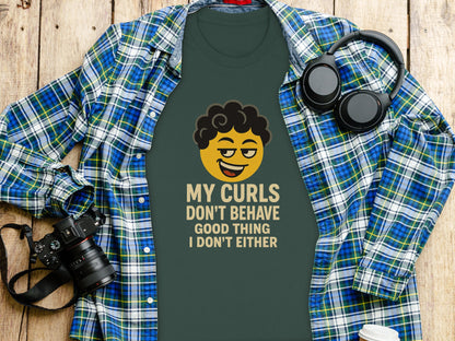 My Curls Don't Behave Funny Graphic T-Shirt product