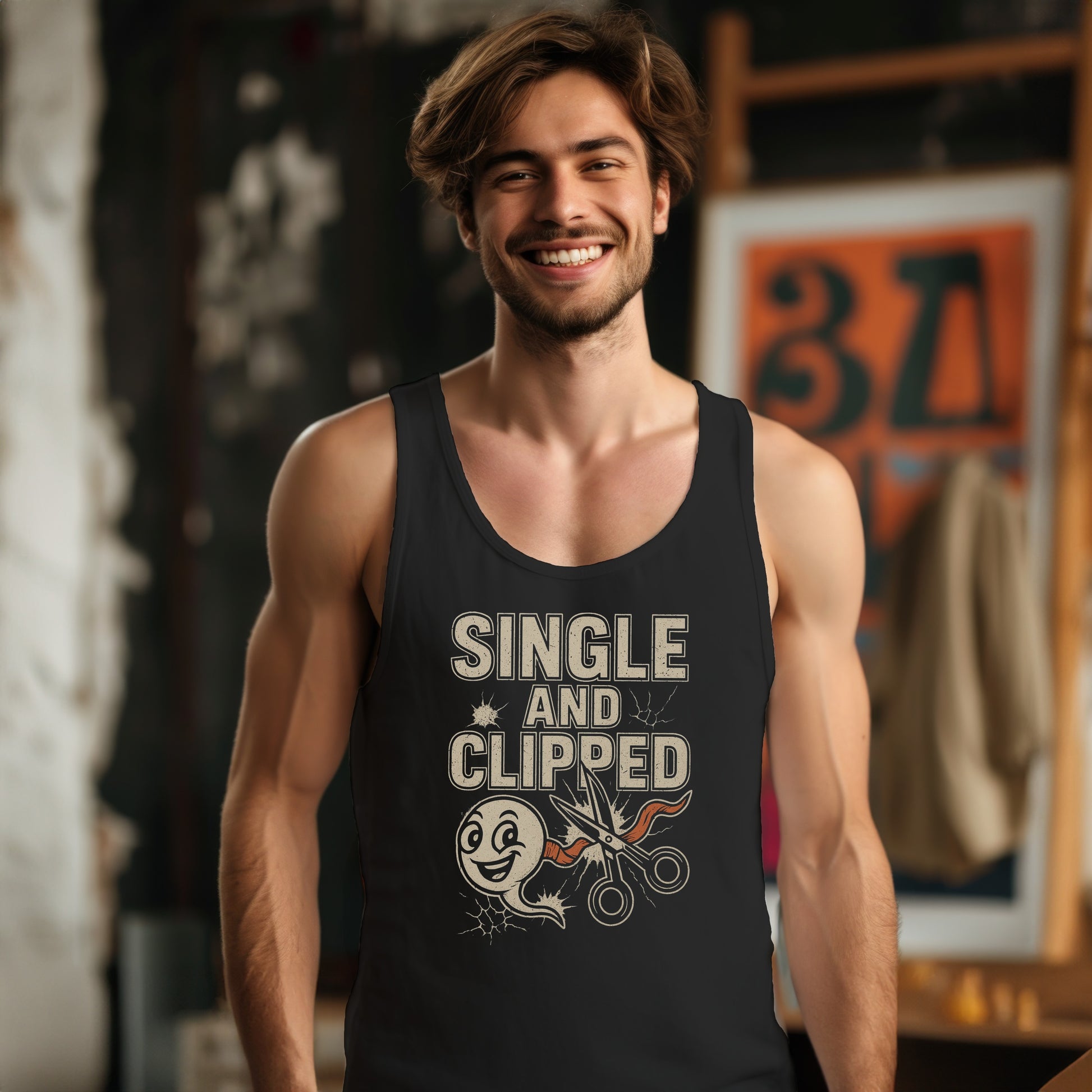 Single and Clipped Humorous Graphic Tank product
