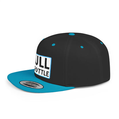 FULL THROTTLE Embroidered Flat Bill Snapback Cap | Bold Motorsport Hat | Streetwear Baseball Cap
